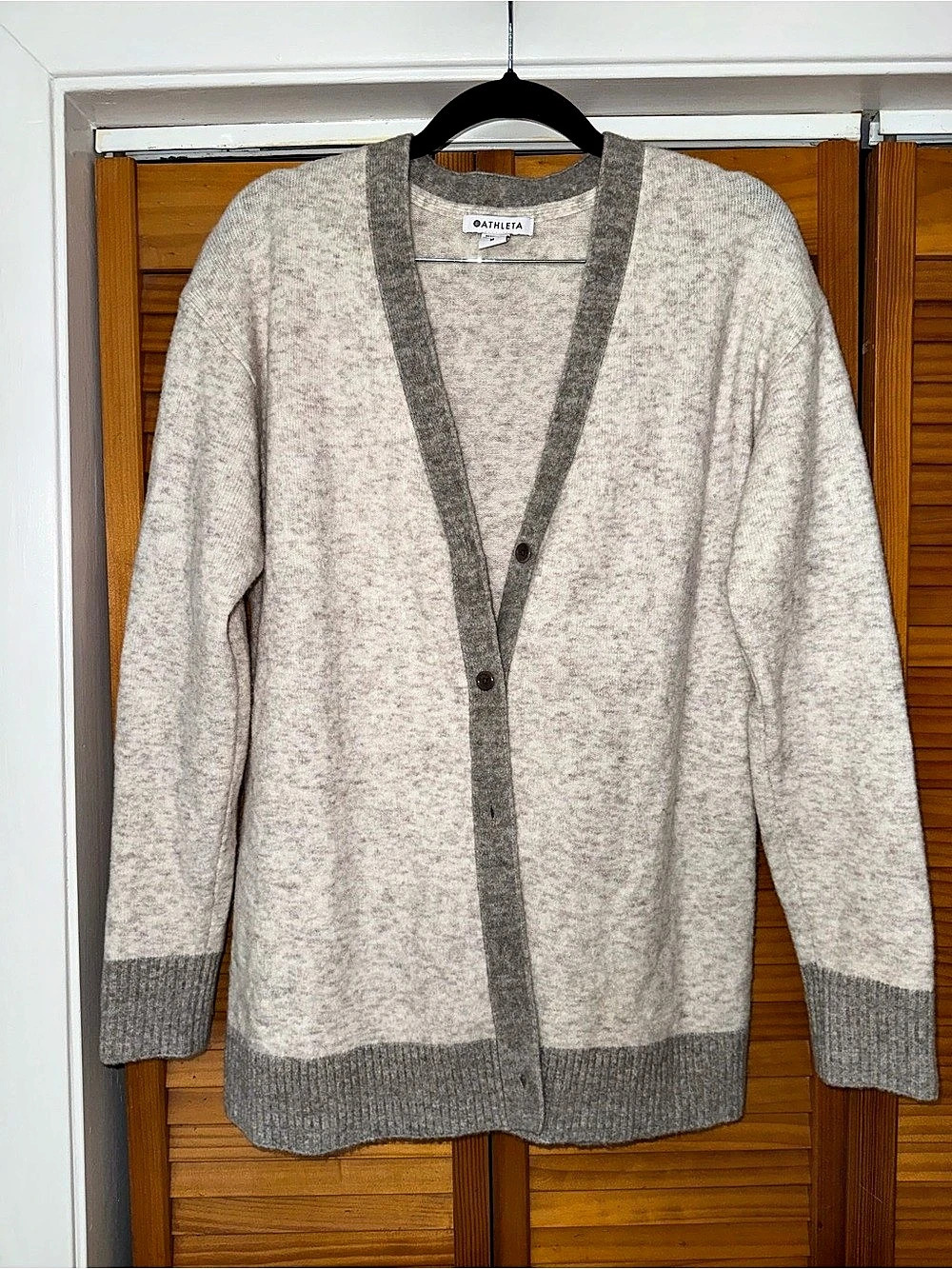 Athleta Gray & Beige Cardigan Size Medium Like New